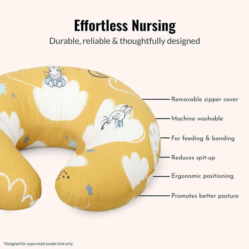 Bunnies On Cloud Nursing Pillow