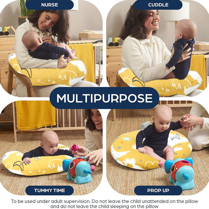 Bunnies On Cloud Nursing Pillow