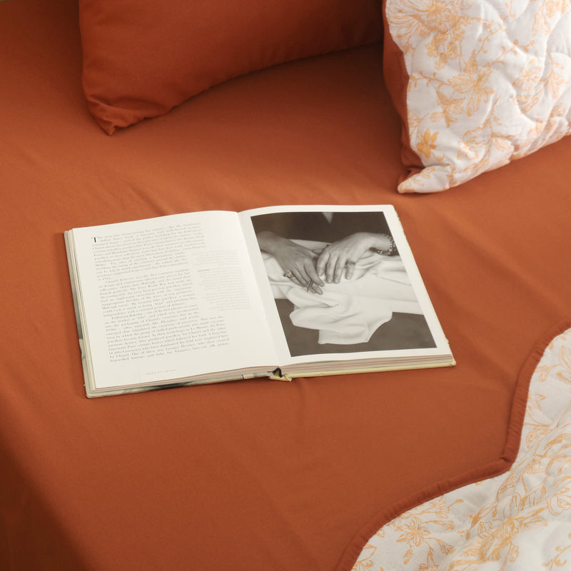 Peach Blossom Quilted Bedspread