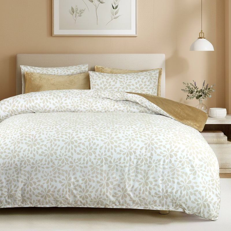 Sand Leafy Printed Razaye Set-6pc