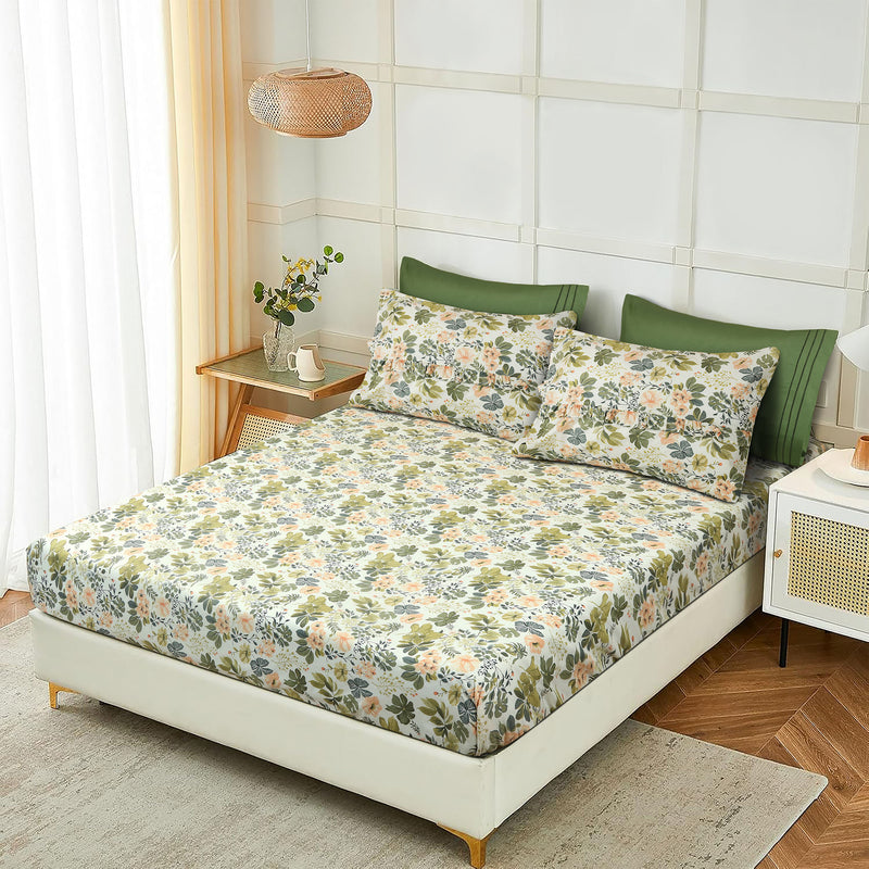 Sage Blossom 6-Piece Sheet Set