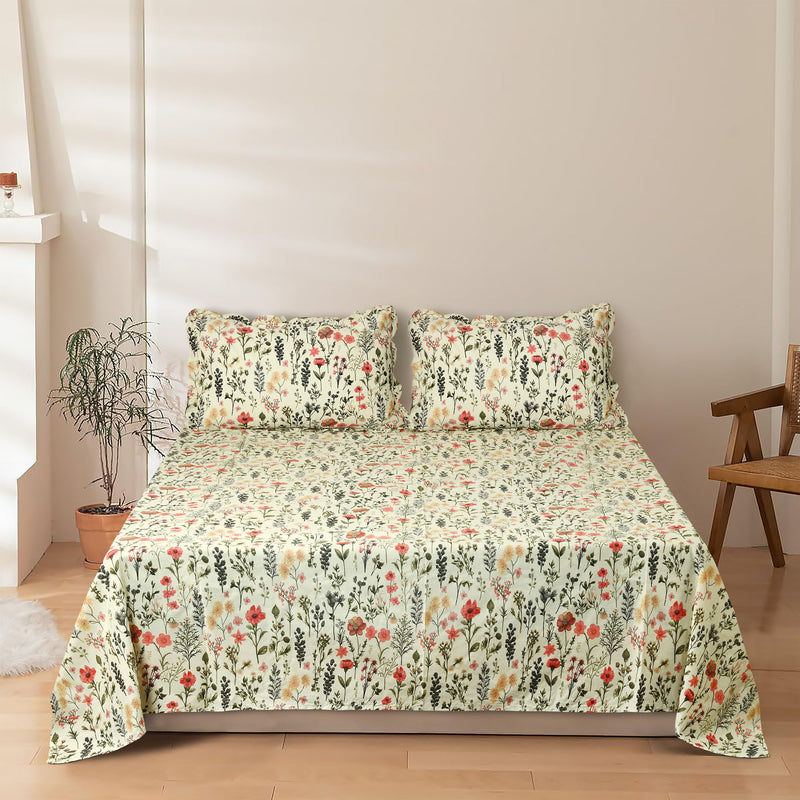 Charcoal Rose Bedsheet Set