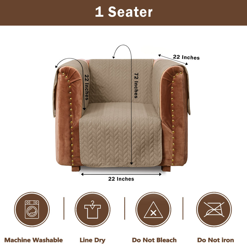 Ultrasonic Quilted Sofa Cover Set Sand