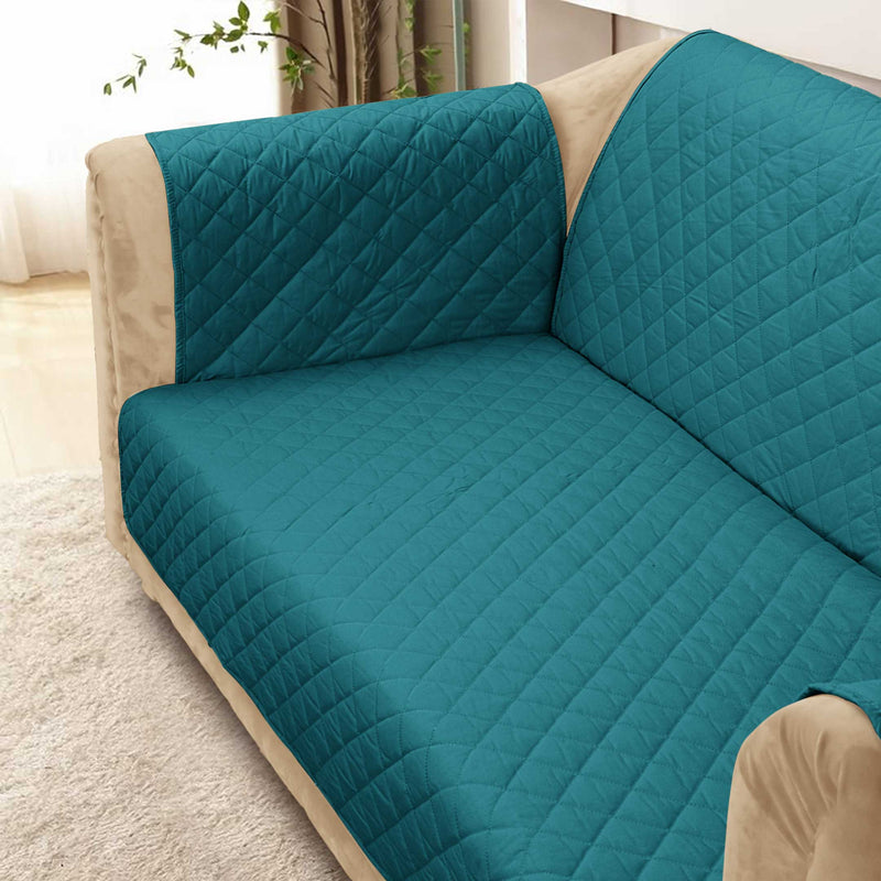 100% Waterproof Quilted Sofa Cover Teal
