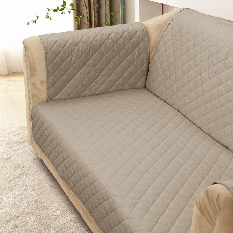 100% Waterproof Quilted Sofa Cover Sand