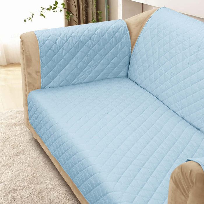 100% Waterproof Quilted Sofa Cover Sky