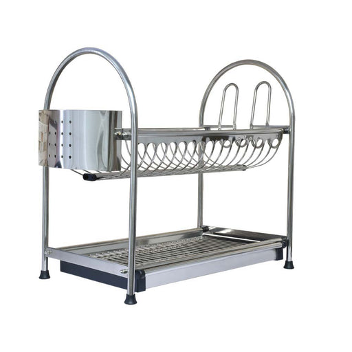 Metallic Crockery Rack Round with Spoon Holders (4186363035757)