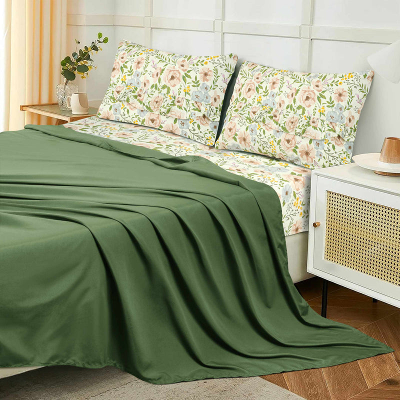 Blush Meadow 4-Piece Sheet Set