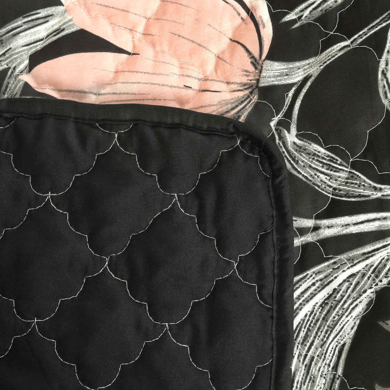 Shadow Lily Quilted Bedspread