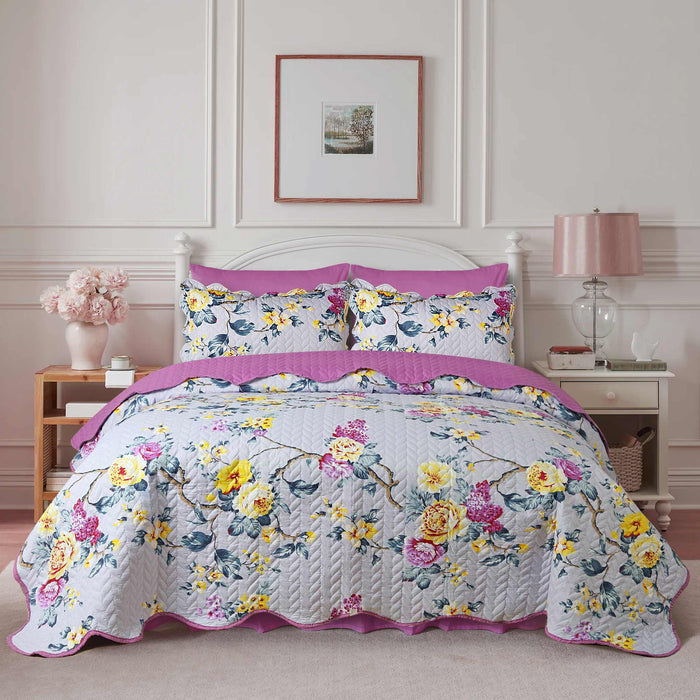 Daisy Flower Bedspread 6 pcs Set