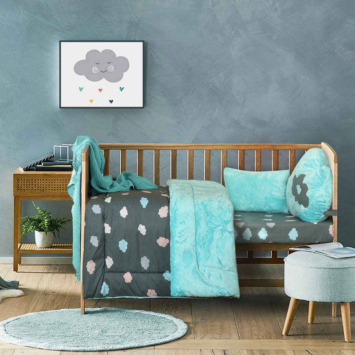 Cloudy Dreams Fleece Baby Cot Set