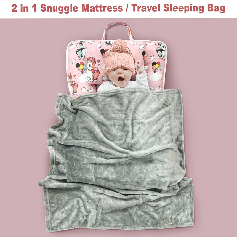 Unicorn Baby Fleece Portable Bed