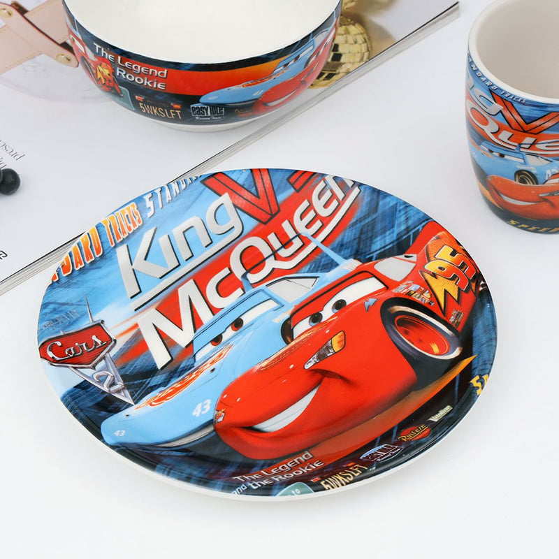 Kids Cars Appetizer Ceramic Dinner Set- 3Pcs