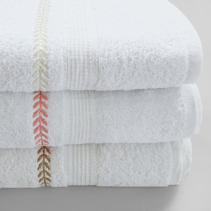Ornate Whisper Embroidered Towels (Set Of 3)