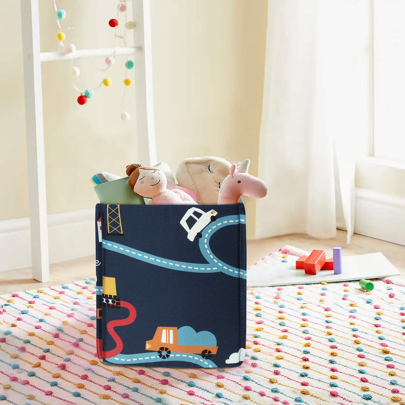 Trucks & Tracks Toy Basket