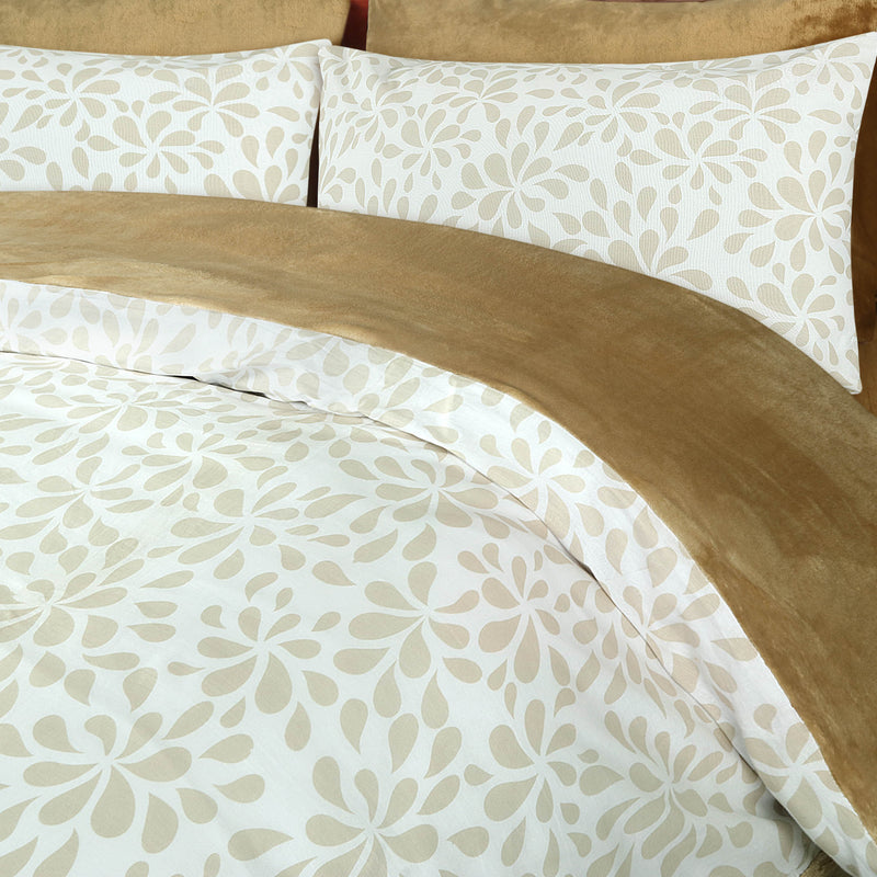 Sand Leafy Printed Razaye Set-6pc