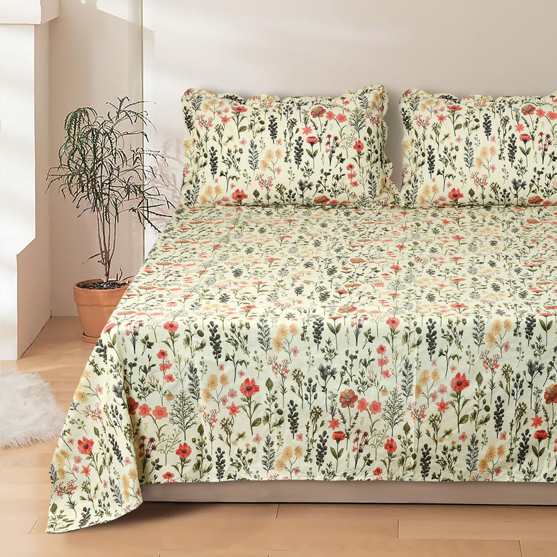 Charcoal Rose Bedsheet Set