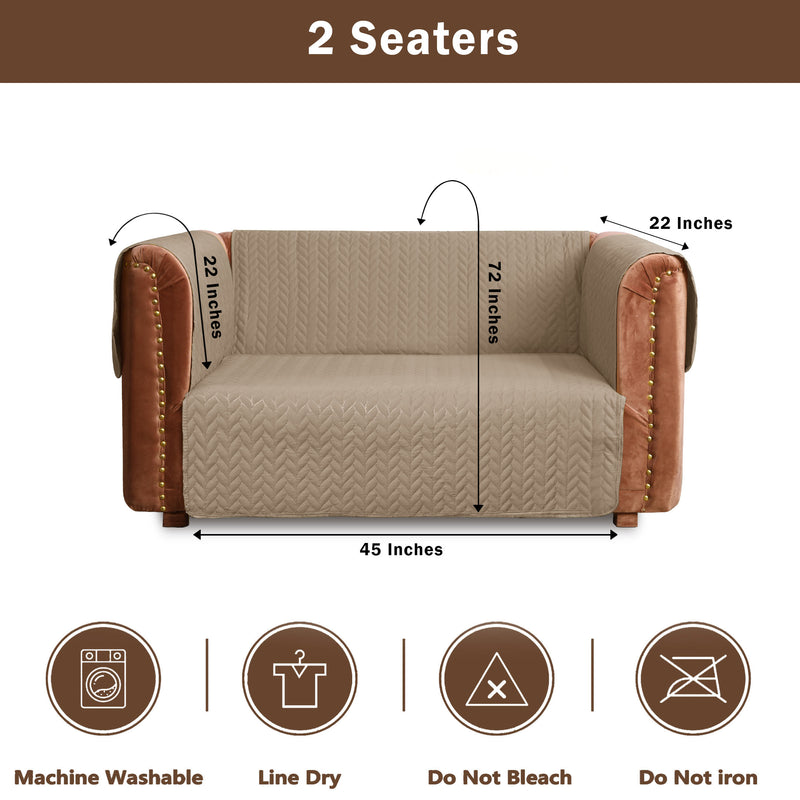 Ultrasonic Quilted Sofa Cover Set Sand