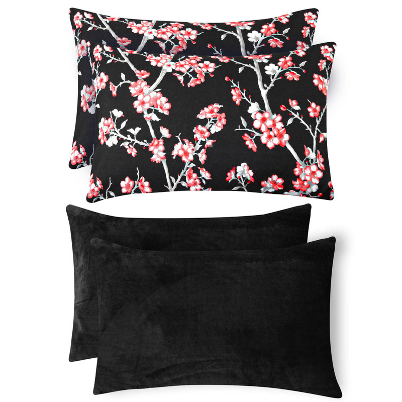 Black Serenity Printed Razaye Set-6pc