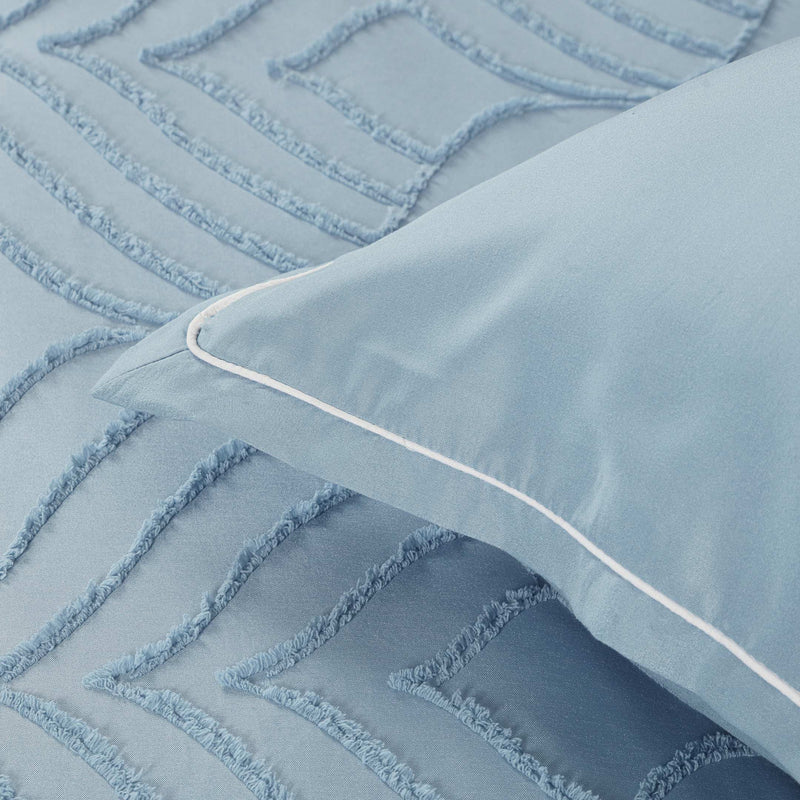 Sky Haven Boho Tufted Duvet Cover- Soft Microfiber- 6 Piece Set