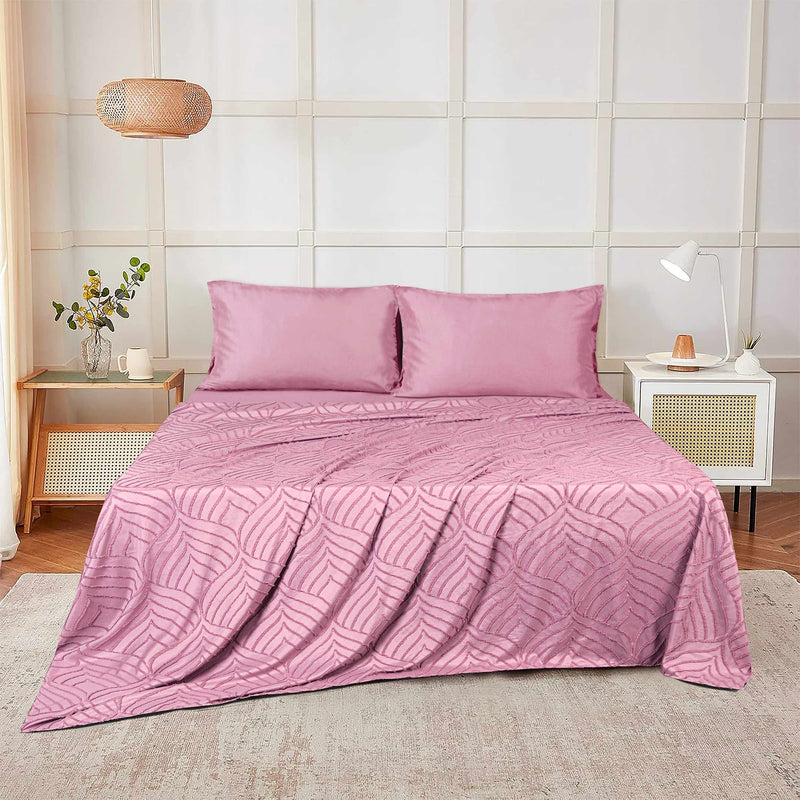 Mauve Pink 4-Piece Sheet Set