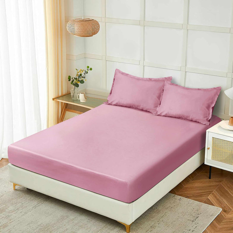 Mauve Pink 4-Piece Sheet Set