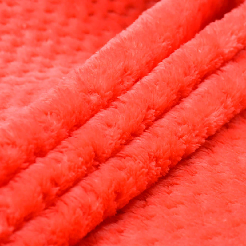 Fluffy Fleece Flannel Winter Blanket-Red