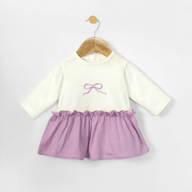 Mauve Mist Bow Frock & Trouser 2pc Set