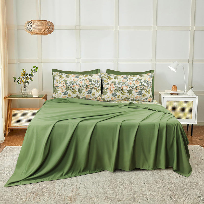 Sage Blossom 6-Piece Sheet Set