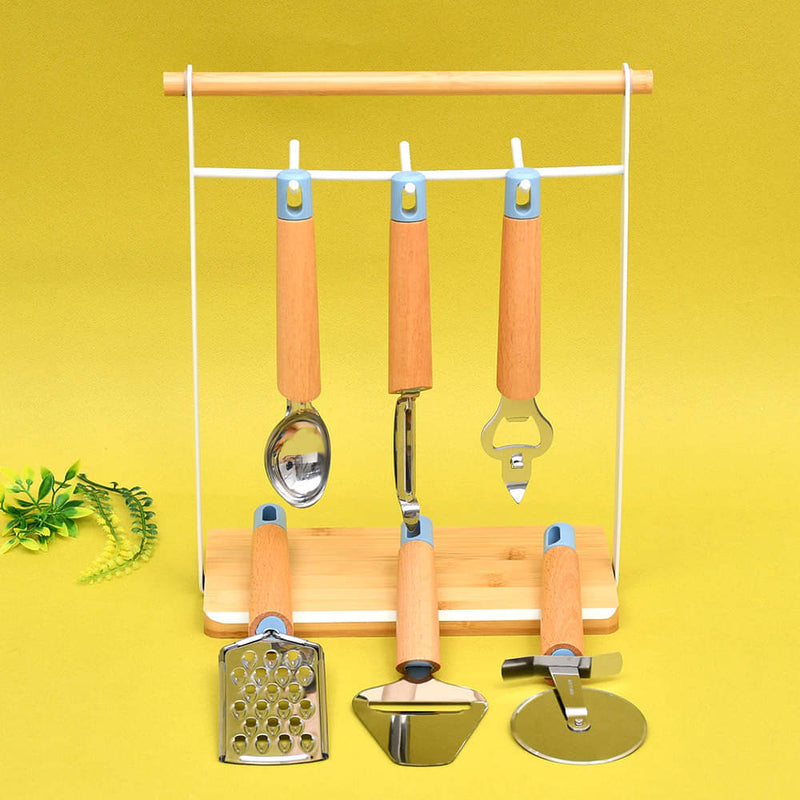 Tessie & Jessie 6 Pieces Utensil Set With  Stand