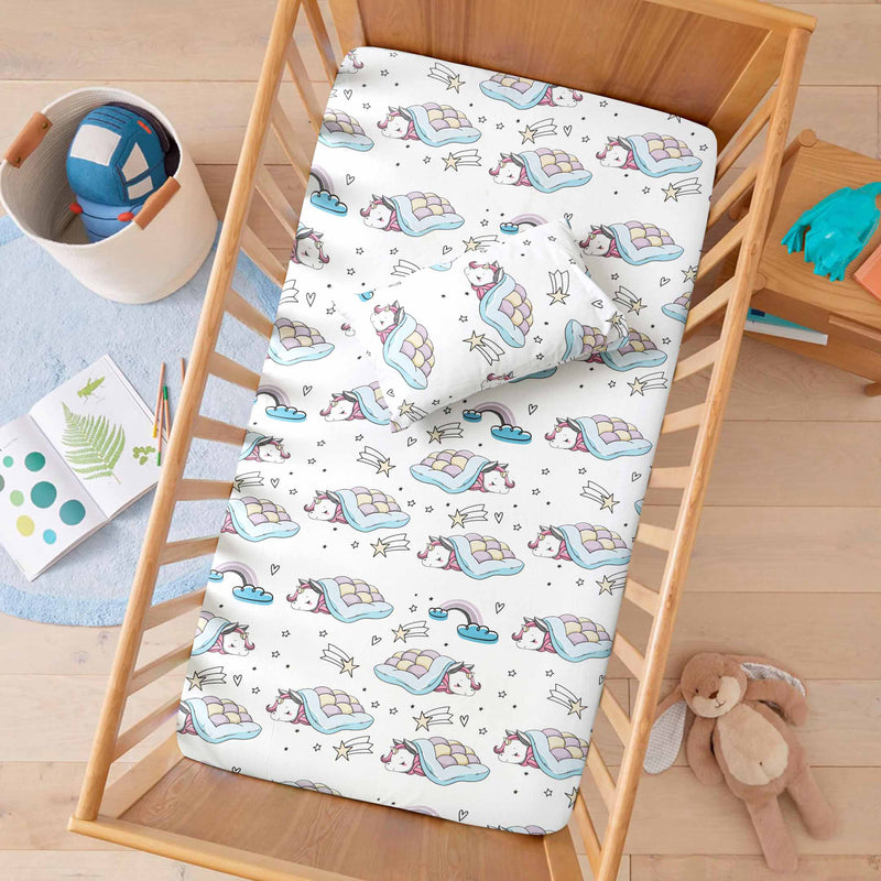 Sleepy Unicorn Fantasy Crib Bedding Set