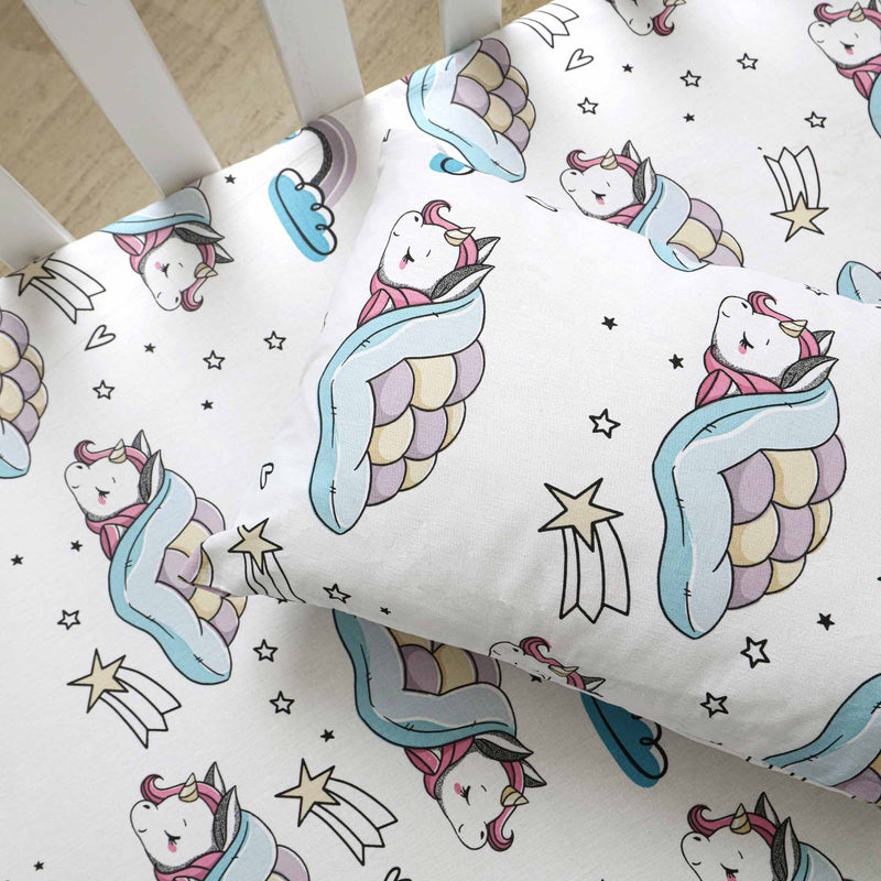 Sleepy Unicorn Fantasy Crib Bedding Set