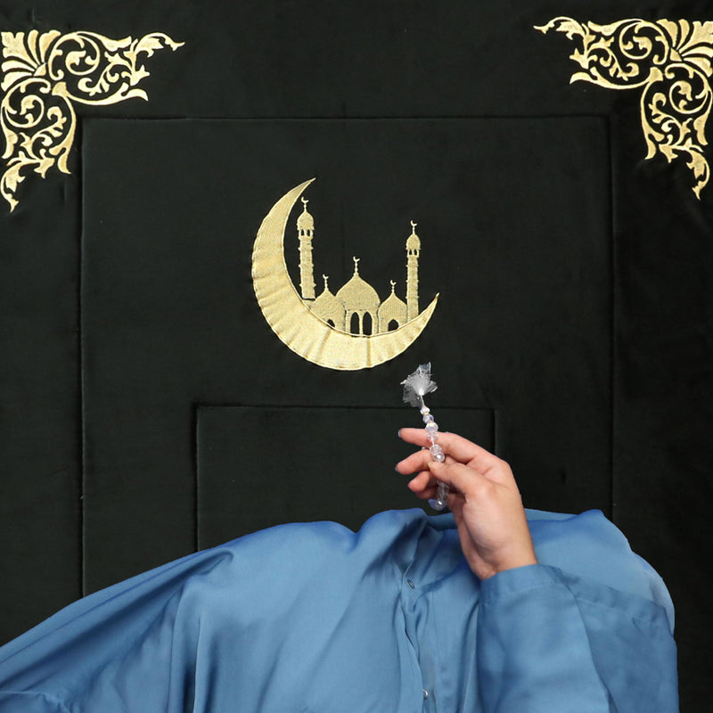 Golden Moon Luxury Padded Prayer Mat/Jaye Namaz