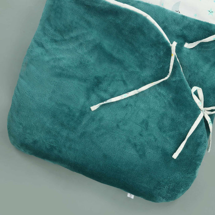 Starry Teal Fleece Baby Carry Nest