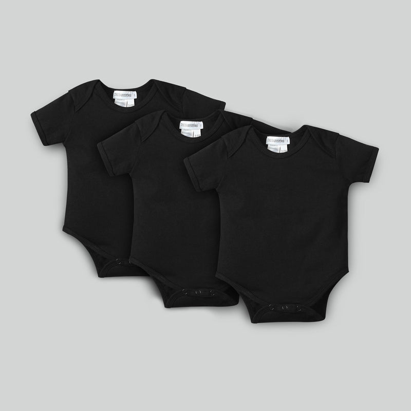Pack of Eight Bodysuits – Black