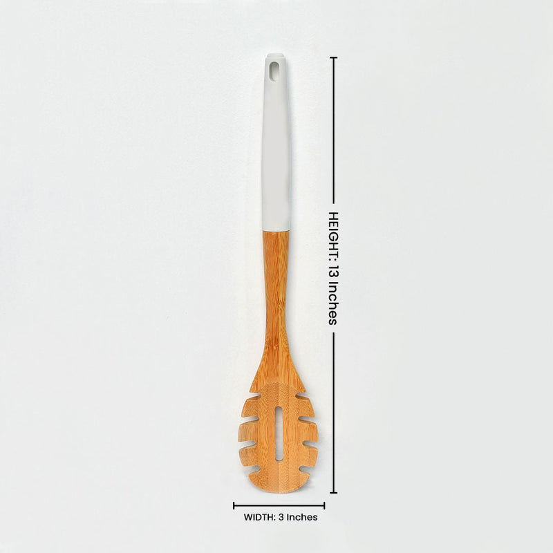 Tessie & Jessie Bamboo Wooden Spaghetti Server Spoon