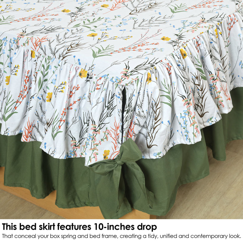 Bloom Haven Ruffled Fitted Sheet