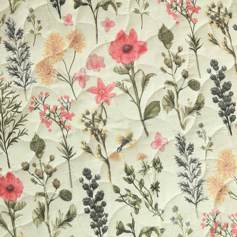 Charcoal Rose Quilted Bedspread