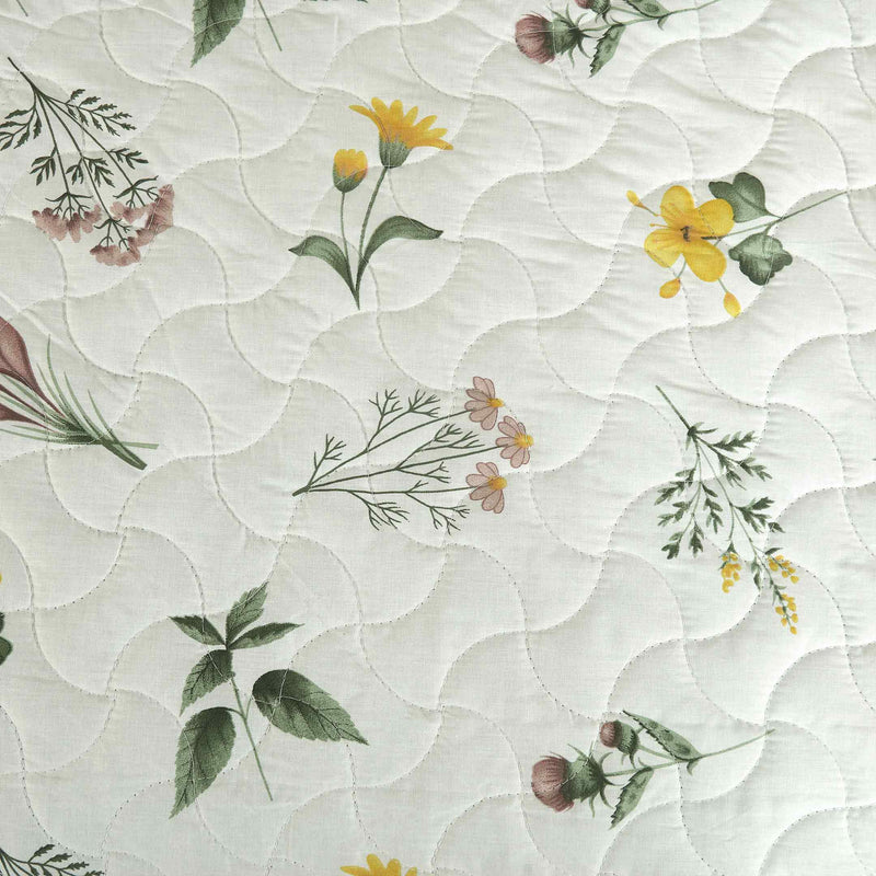 Verdant Bloom Quilted Bedspread
