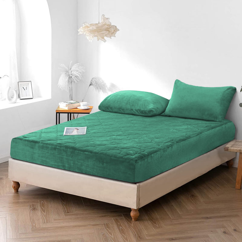Plush Quilted Fleece Fitted Sheet