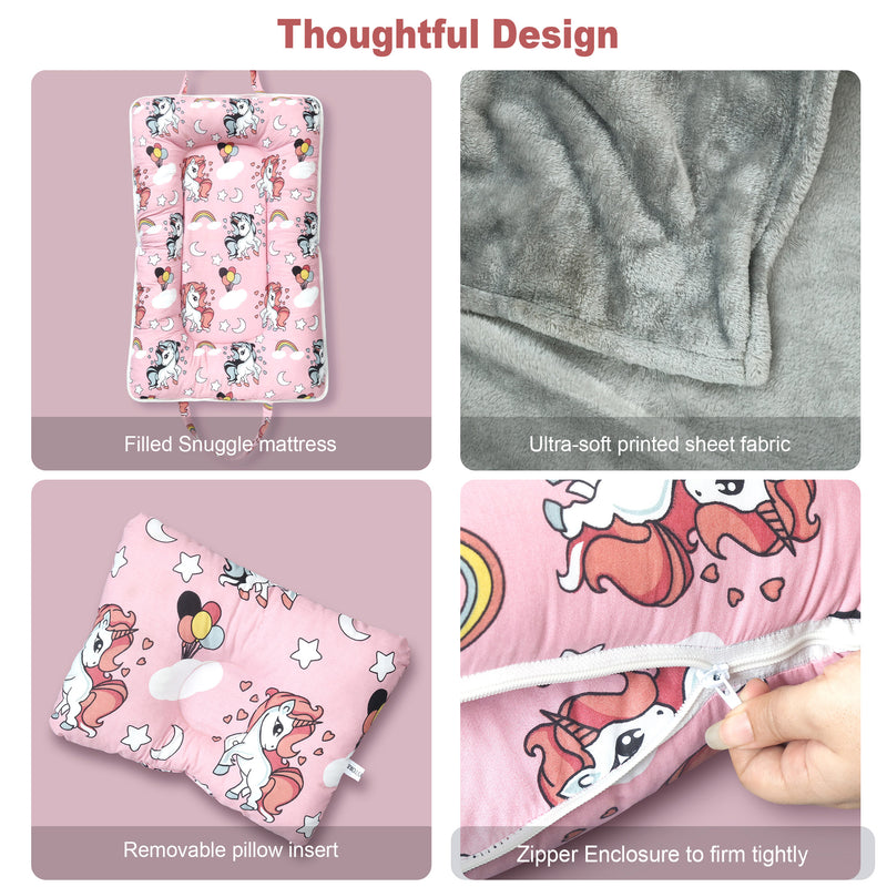 Unicorn Baby Fleece Portable Bed