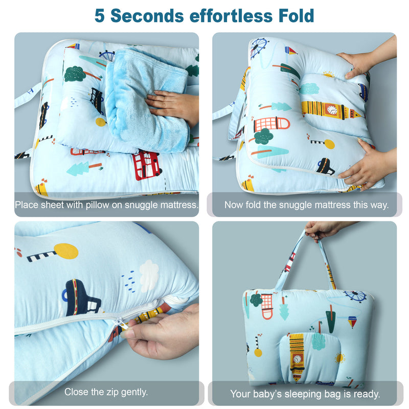 Little Explorer Fleece Portable Bed