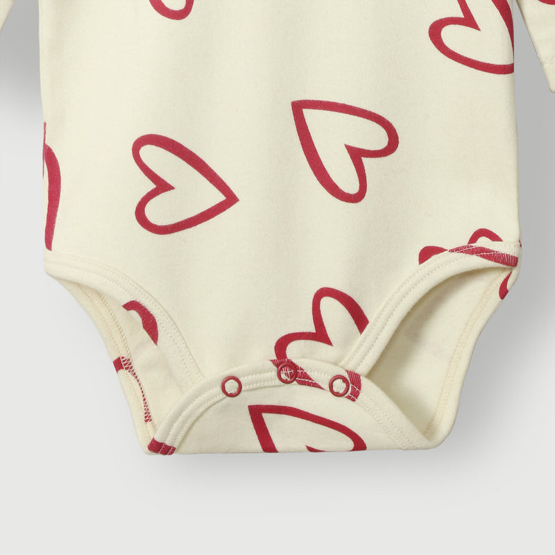 Heart Knitted Fleece Dungaree 2pc Set