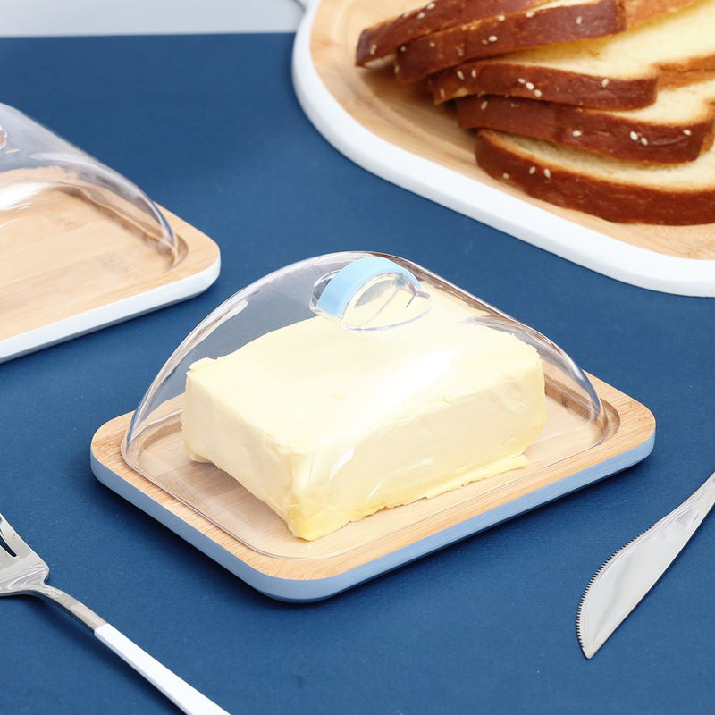 Bamboo Butter Serving Tray with Acrylic Cover