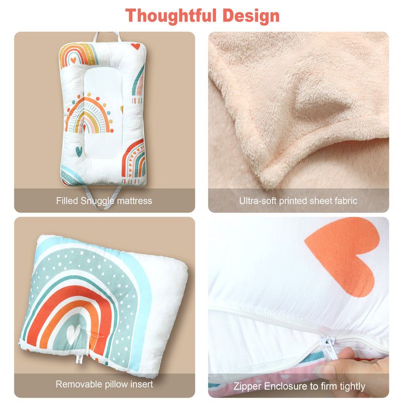Rainbow Baby Fleece Portable Bed