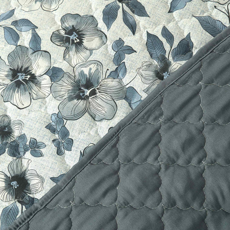 Moonlight Petal Quilted Bedspread