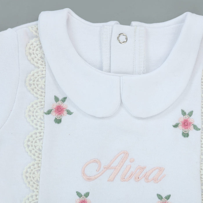 Customized Name Floral Embroidered Bundle