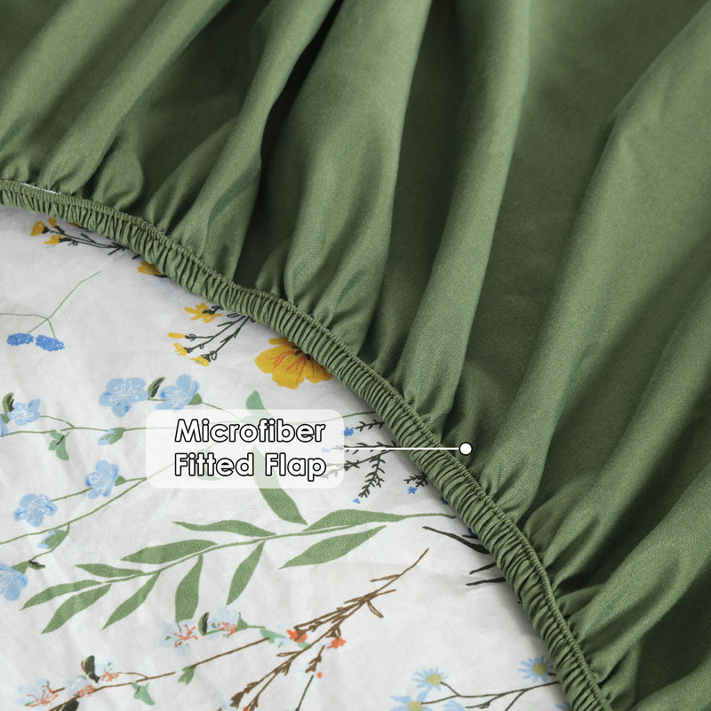 Bloom Haven Ruffled Fitted Sheet