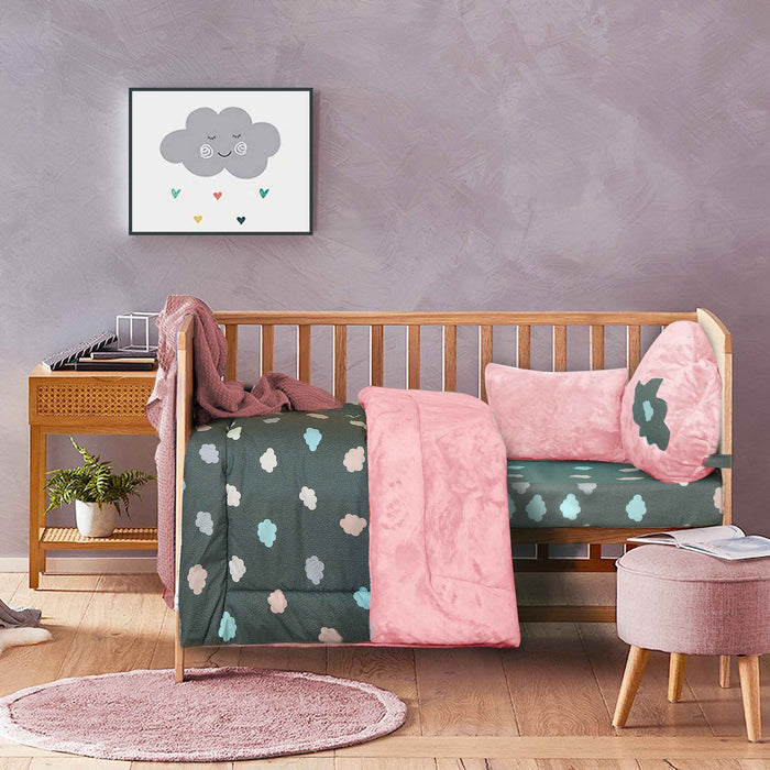 Cloudy Dreams Fleece Baby Cot Set