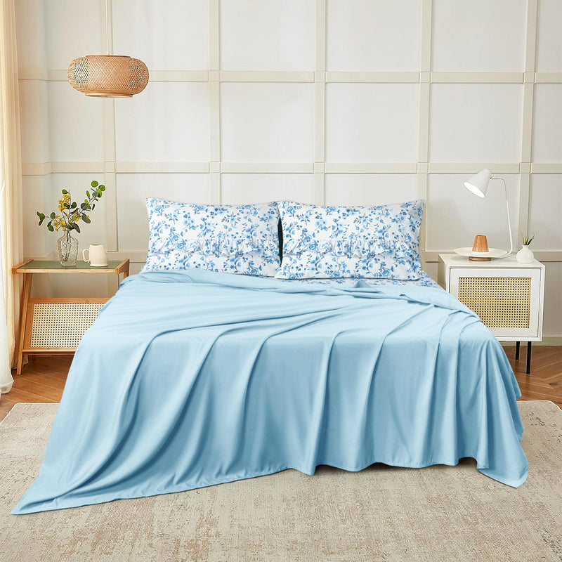 Azure Meadow 4-Piece Sheet Set